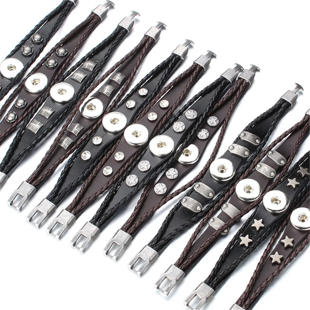 Горячая Распродажа застежка кнопка для браслета женский браслет подходит 18 мм