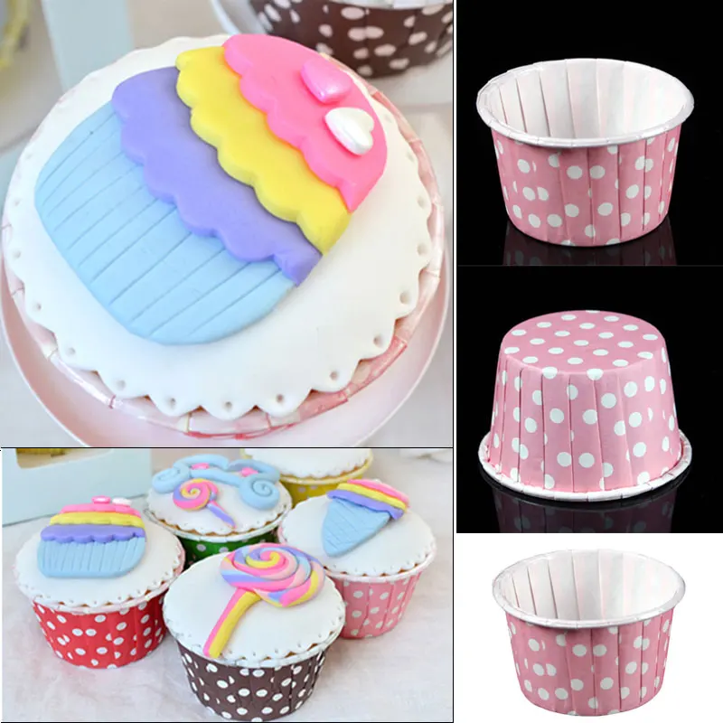 100 шт. Круглые Бумажные Формочки Для Маффинов подложка для торта капкейка форма