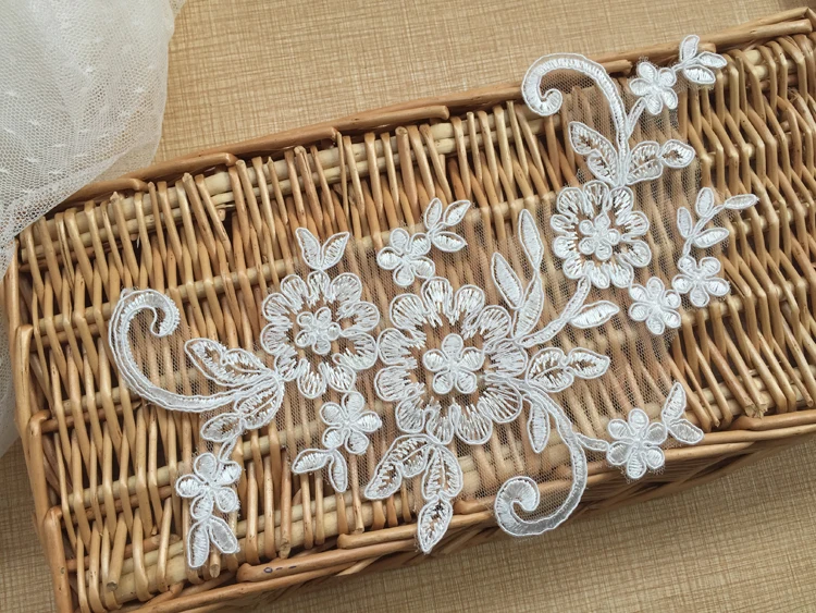 

10Pieces 22X13cm Embroidery Collar Venise Flowers Neckline Lace Applique For Sewing Garment Accessories TT488