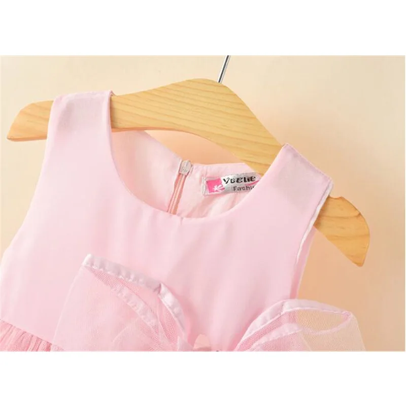 BibiCola 2018 kids girls dress frock wedding clothing print summer beach style children new princess birthday party clothes | Детская
