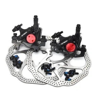 black a set MEROCA ZOOM HB100 MTB Дорожная линия Тяговая гидравлические дисковые тормозные суппорты передние и задние аксессуары для тормозов - Цвет: black a set