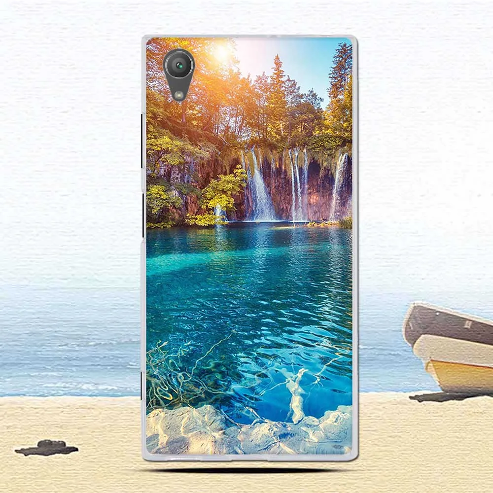 Модный синий Стильный чехол с рисунком для Sony Xperia XA1 Plus G3421 G3423 G3412 G3416 G3426 из ТПУ