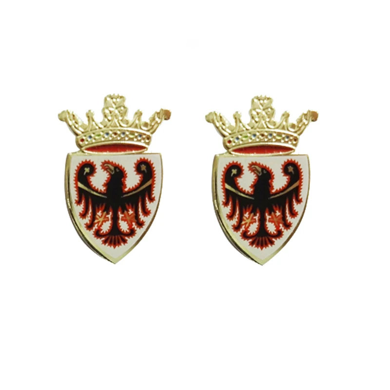Factory Wholesale Crown Badge Epoxy Eagle Logo Brooch