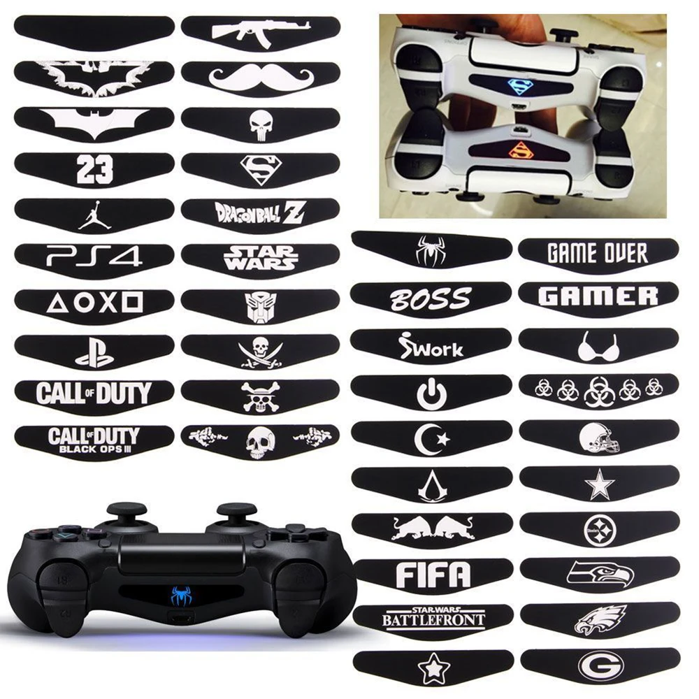 40 шт./партия скины для sony PS4 контроллер светодиодный светильник бар виниловая наклейка кожа Наклейка Обложка для Playstation 4 PS4 Pro/тонкий контроллер