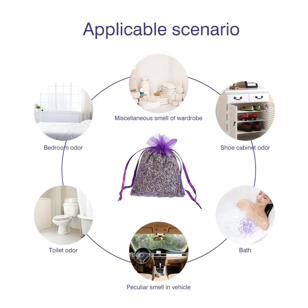 15 шт. ароматизированные Саше лаванды мешок для шкафов ящики наполнены естественным высушенным лавандовым цветком