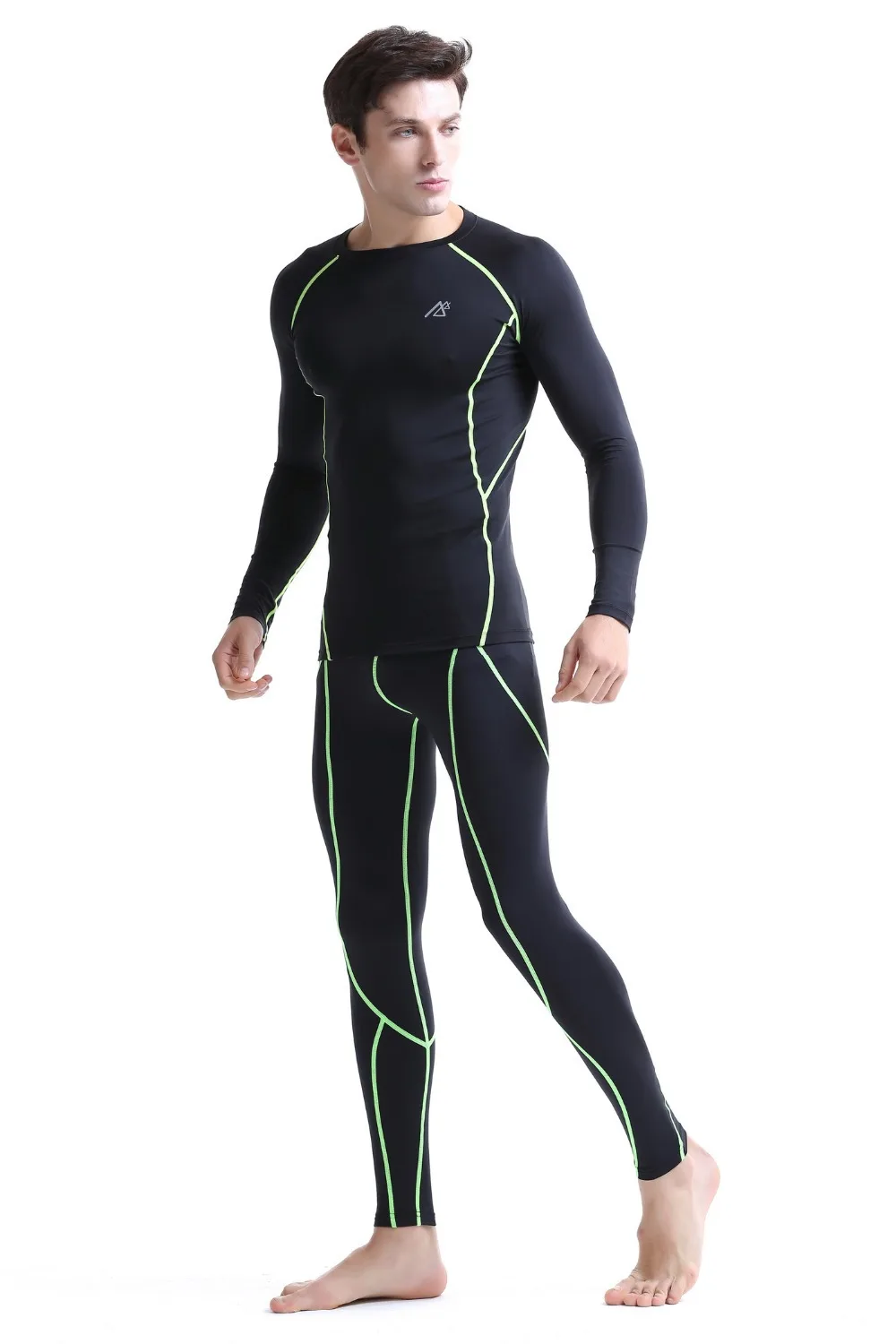 Все-в-одном компрессионная Базовая футболка для мужчин с длинным/коротким