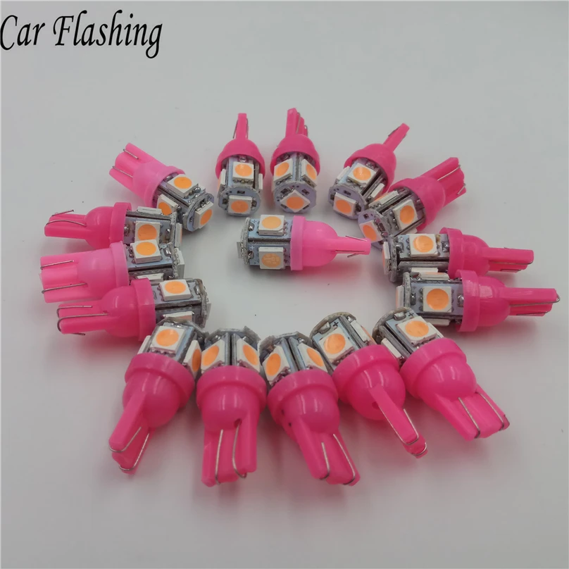 Автомобильный мигающий 100 шт. рекламный светодиод T10 5 smd 1206 5led 5SMD автомобильный