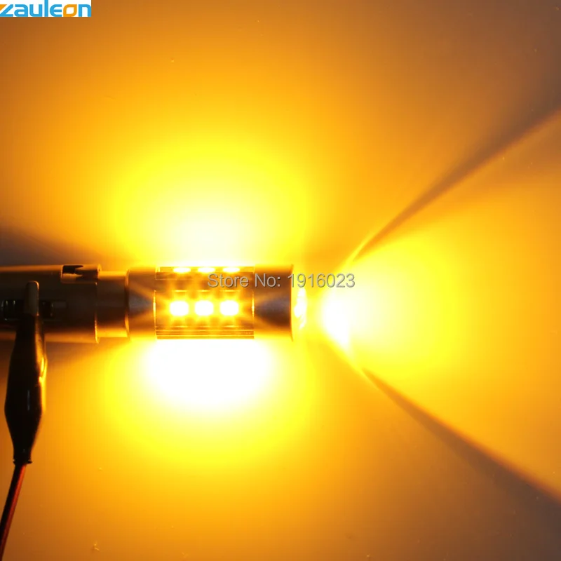 Zauleon 2 шт. 1156 1157 P21W P21/5 W BAU15S PY21W LED Янтарный Желтый 803 люменов для поворота одиночный