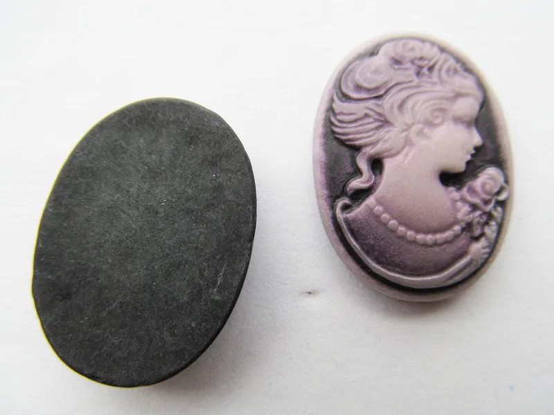 20pcs 18mmx25mm purple oval flatback resin beauty head lady cameo charm findingphone decoration kitdiy accessory jewellry free global shipping
