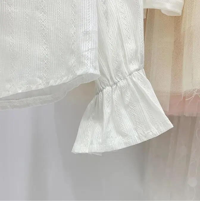 

2020 Spring Fashion Women Long Sleeves Flouncing V Neck shirts Female Blouse Shirt A916