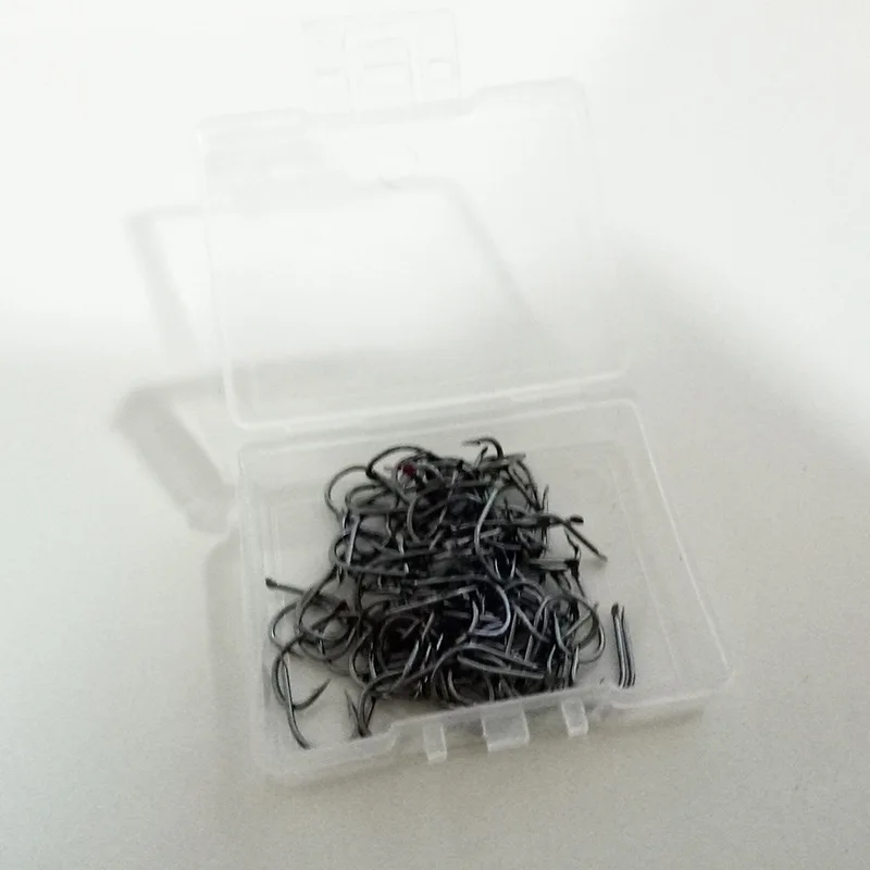 Дропшиппинг 100 шт рыболовные крючки с отверстием снасти коробка 1 #-12 # Размеры из