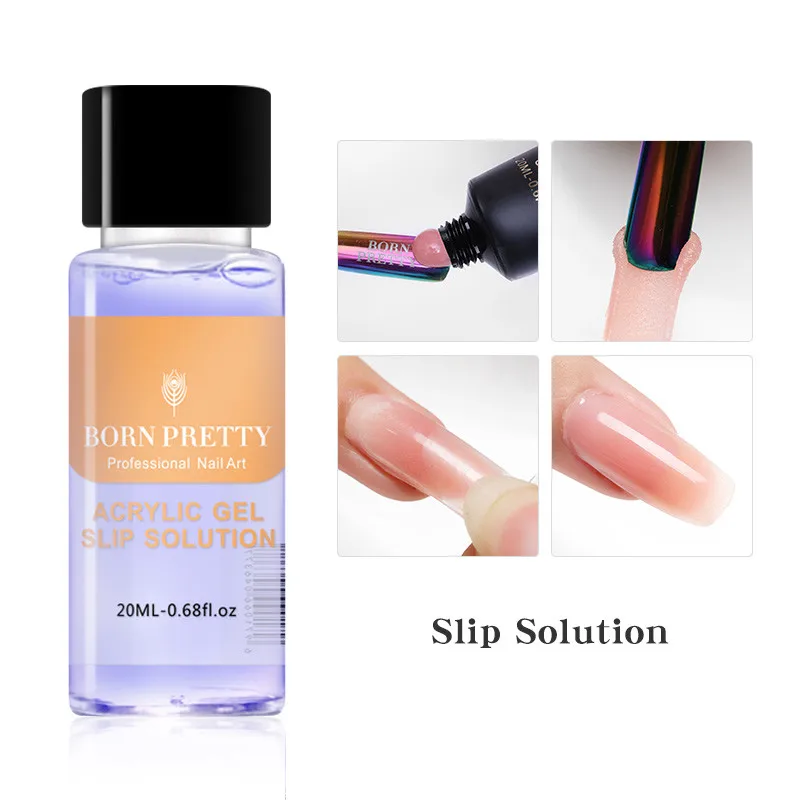Slip Solution BORN PRETTY 20 мл поливинилхлоридный Гель-лак для ногтей быстрое строительство 2 слоя тепловое изменение цвета замачиваемый УФ светодиодный Гель-лак - Цвет: Slip Solution