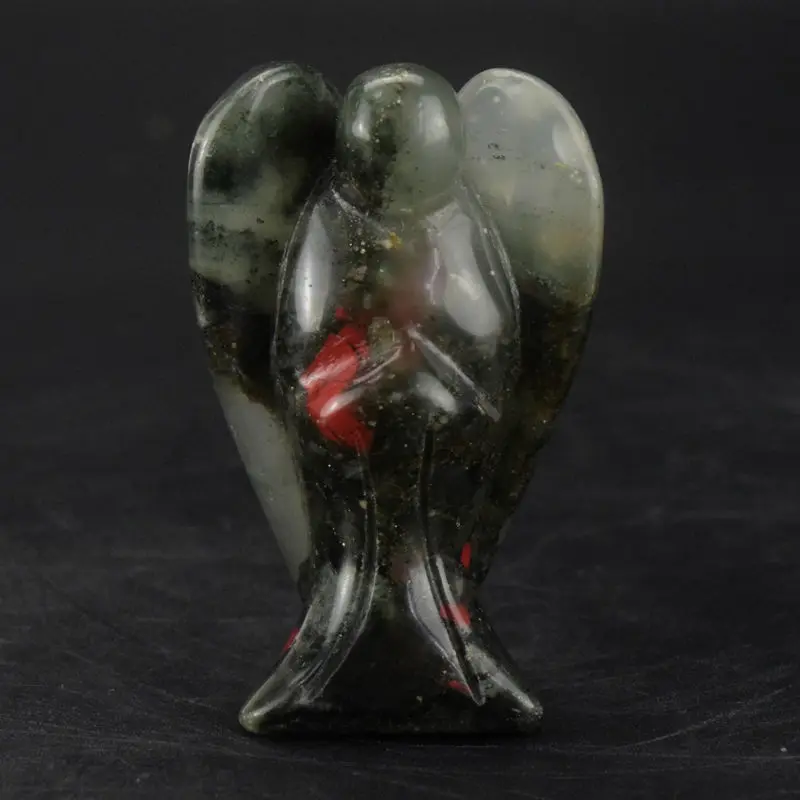 Хрустальные Фигурки в виде ангела 2-дюймовый кровавый камень статуэтка