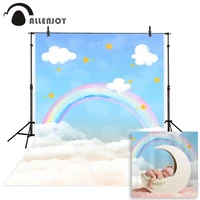 allenjoy photography background blue sky white cloud rainbow new born baby birthday theme backdrop professional photo studio