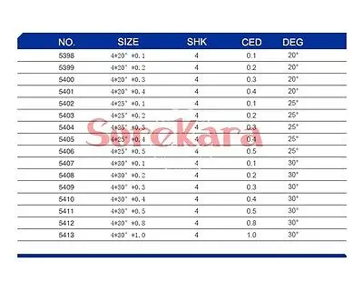 4*0 3*42 мм хвостовик PCB гравировальный нож биты CNC V форма карбида фрезы резьбы