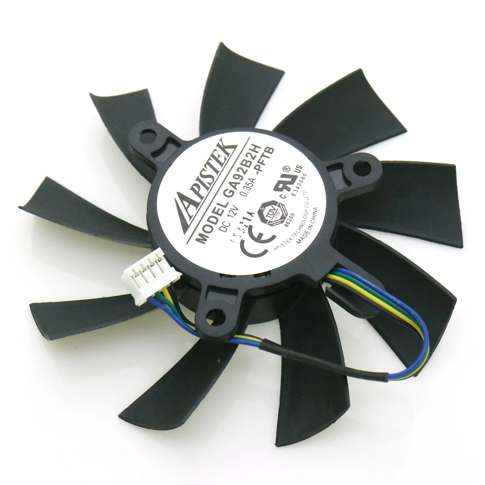 Бесплатная доставка GA92B2U PFTB 12V 0.35A 4Pin 87 мм VGA вентилятор для Dataland DEVIL R9 390X