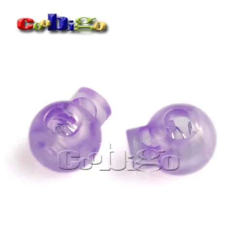 Purple 5 шт. Пластик Красочный прозрачный шар круглый шнур замок рычажный зажим фиксаторы уход за кожей лица прозрачный Мороз Для украшения обуви веревка Комплектующие для самостоятельной сборки - Цвет: Purple