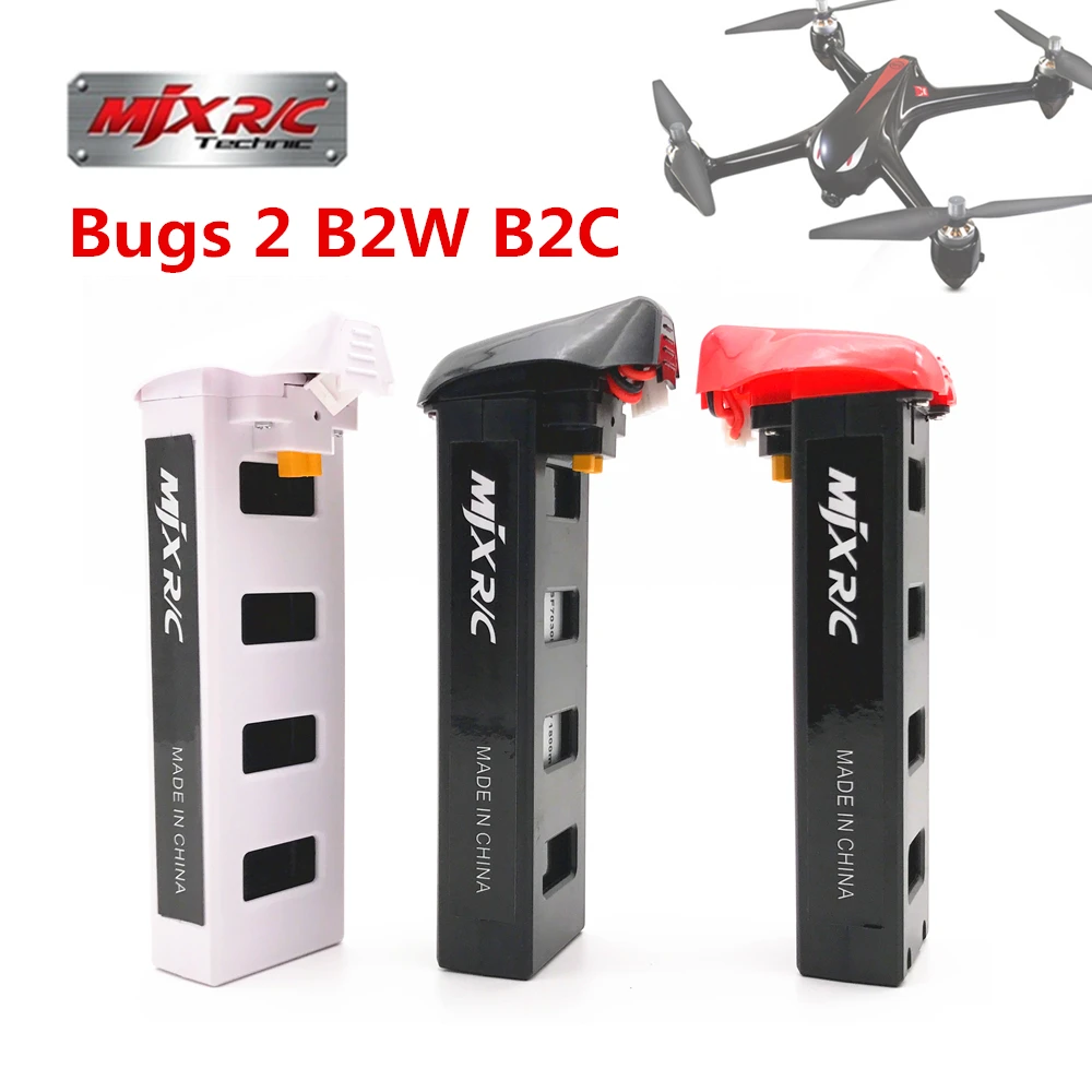 

New Version Original MJX Bugs 2 B2W B2C RC Helicopter Battery 7.4V 1800 Mah Li-po Battery RC Drone Spare Parts Battery