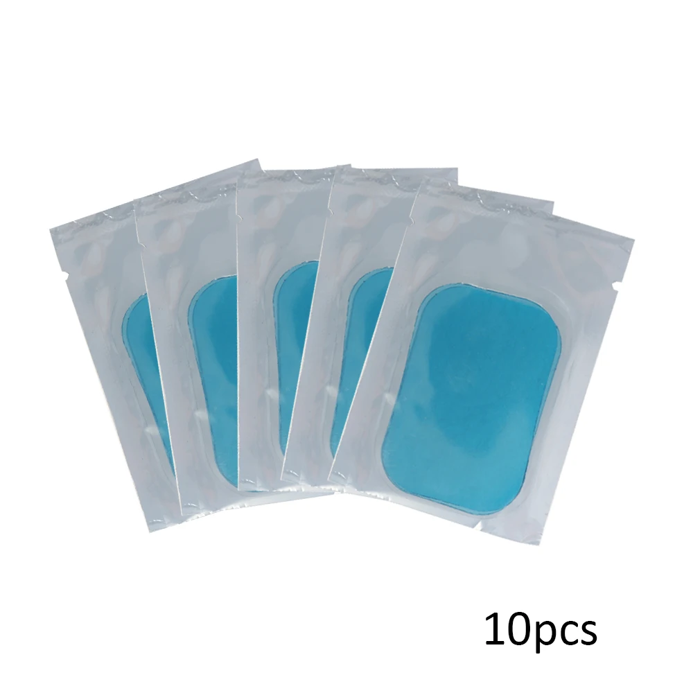 10pcs Gel stickers Стимулятор мышц гель Замена ABS наклейки для похудения EMS муслсе брюшной патч руки бедра тренировочное устройство нашивка с комбинацией букв - Цвет: 10pcs Gel stickers