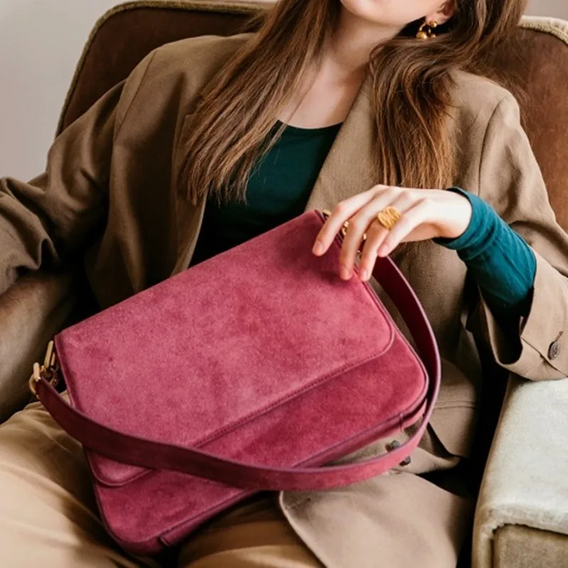 Брендовая Красная Женская деловая вместительная сумка через плечо большая