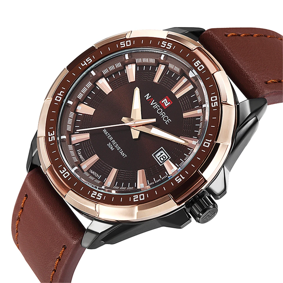 2021 Fashion Casual NAVIFORCE Brand Waterproof Quartz Watch Men Military Leather Sports Watches Man Clock Relogio Masculino naviforce fashion brand men analog leather sports watches men s army military watch man quartz clock relogio masculino saat hour