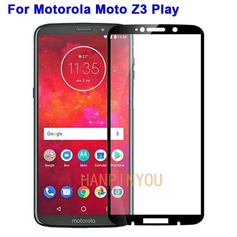 Для Motorola Moto Z3/Z3 Play 6 0 &quotПолное покрытие закаленное стекло 9H 2.5D Премиум Защитная