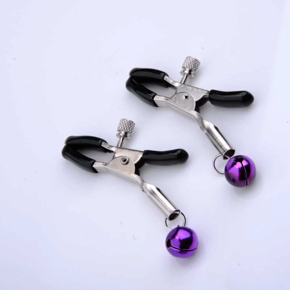 1 пара металлические сексуальные зажимы для груди маленький колокольчик