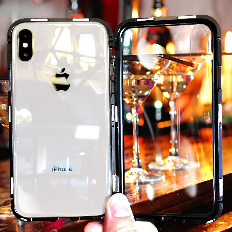 CASEIER Магнитный адсорбционный чехол для телефона iPhone X XS MAX XR 7 8 6s Роскошная