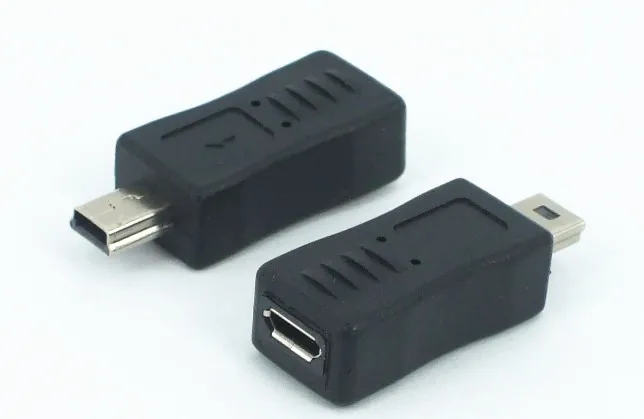 Мини usb штекер к Micro USB гнезду B Тип зарядного устройства адаптер Коннектор