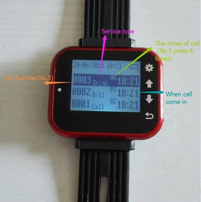 Беспроводная система вызова со светодиодным дисплеем приемник K-50 Передатчик