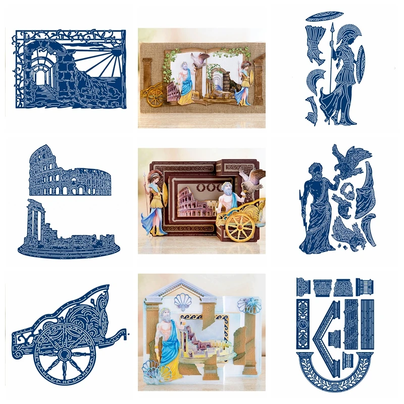 Металлические трафареты с изображением Олимпийских героев стен замка для сделай