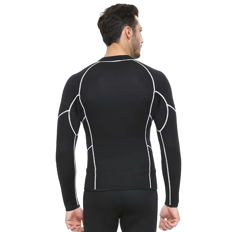 Wetsuit 3mm Neoprene Top Men Swimsuit Long Sleeve Rashguard Surf Tops Diving Suit Scuba | Спорт и развлечения