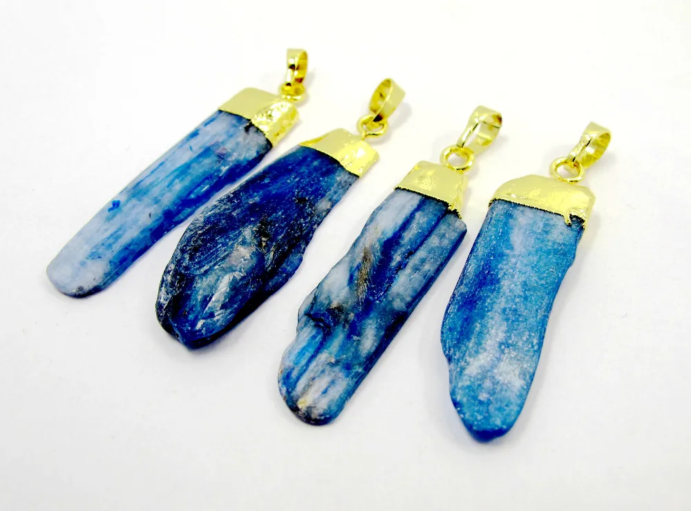 

New Arrived!Natural Kyanite Pendant Bead Gem Stone Drusy Pendant 5pcs/lot Gold Kyanite Pendant fit gem necklace