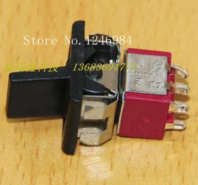 Фото [SA]R8018-P14 двойной шестифутовый рычажный переключатель с черной ручкой, тайваньский, SH T80-R -- 50 шт./лот №4