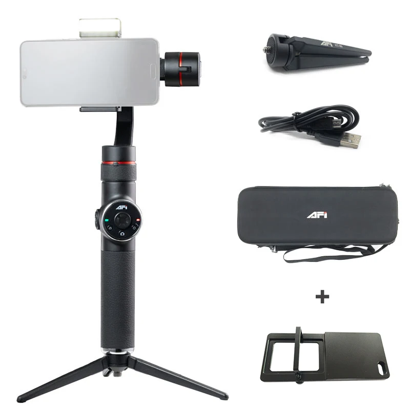 V5 Gopro adapter AFI V5 3 оси Gimball Dslr стабилизатор для Телефон ручной смартфон Selfie палочки для Iphone X 8 7 samsung s9 S8 и действие Камера - Цвет: V5 Gopro adapter