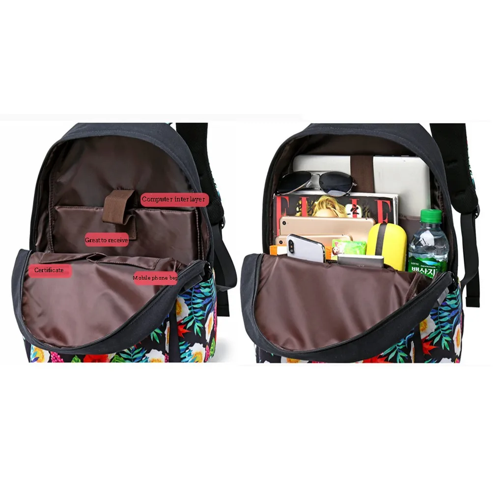 Рюкзак для школьников-подростков холщовый рюкзак в полоску подходит ноутбука 17