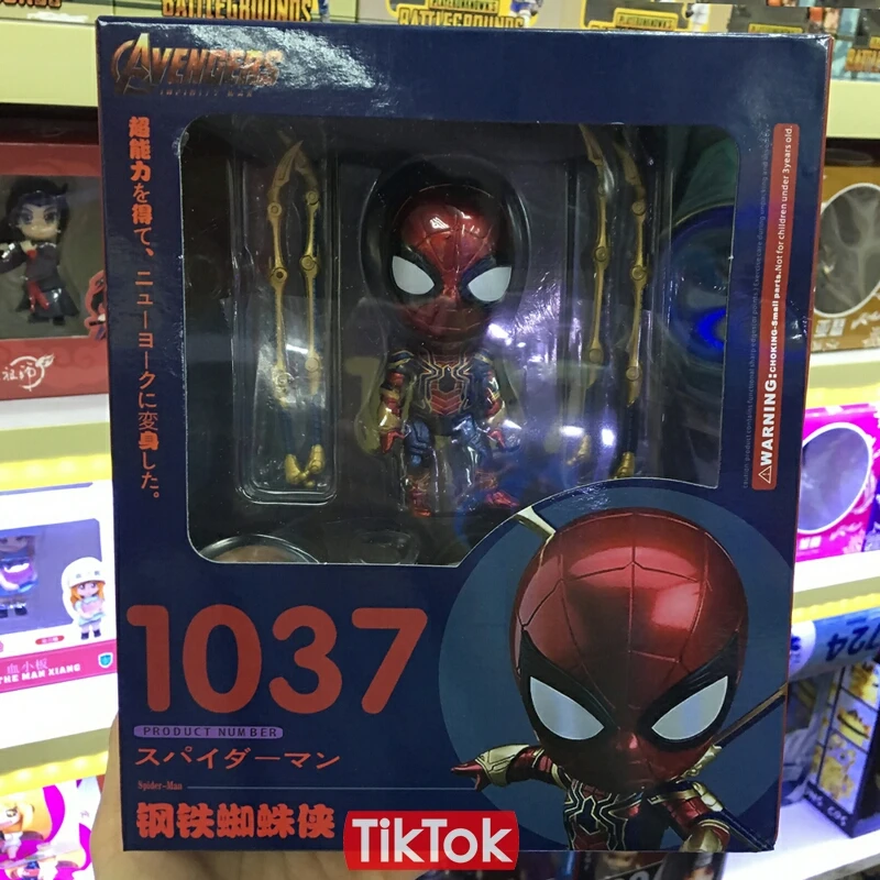 Nendoroid, Мстители, конечная игра, Железный Человек-паук, 1037, Железный Паук, мультяшная игрушка, фигурка, модель, кукла, подарок