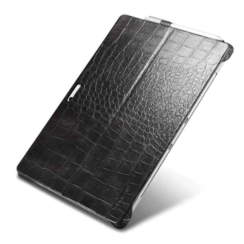 

Business Case for Surface Pro 5 Pencil Holder Cover for Microsoft Surface Pro 4 Embossed Crocodile Genuine Leather Back Case