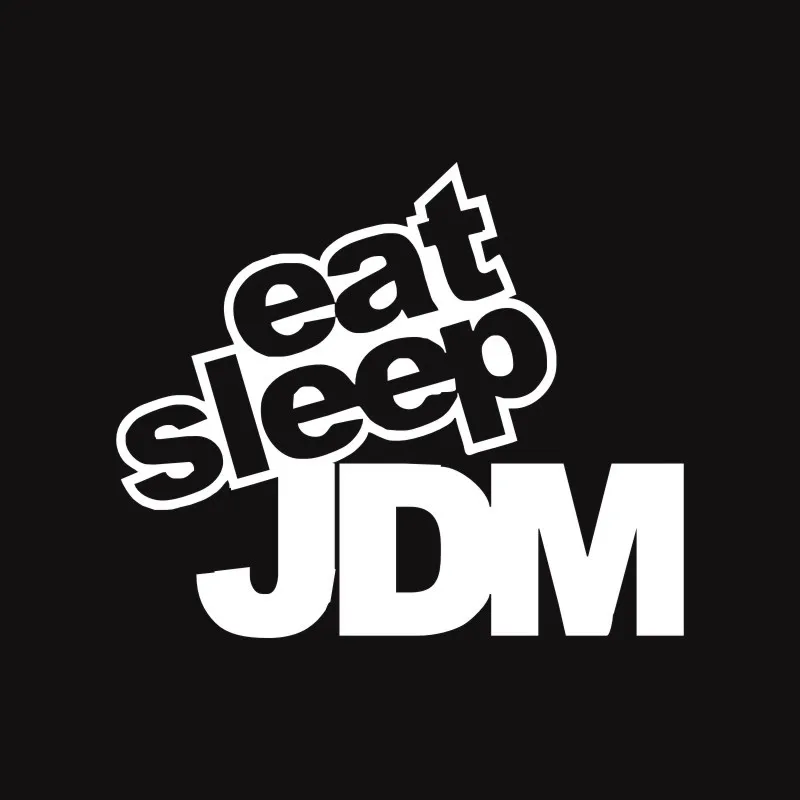 Cunymacos EAT SLEEP JDM Забавный юмористический стикер для автомобиля Наклейка мотоцикла