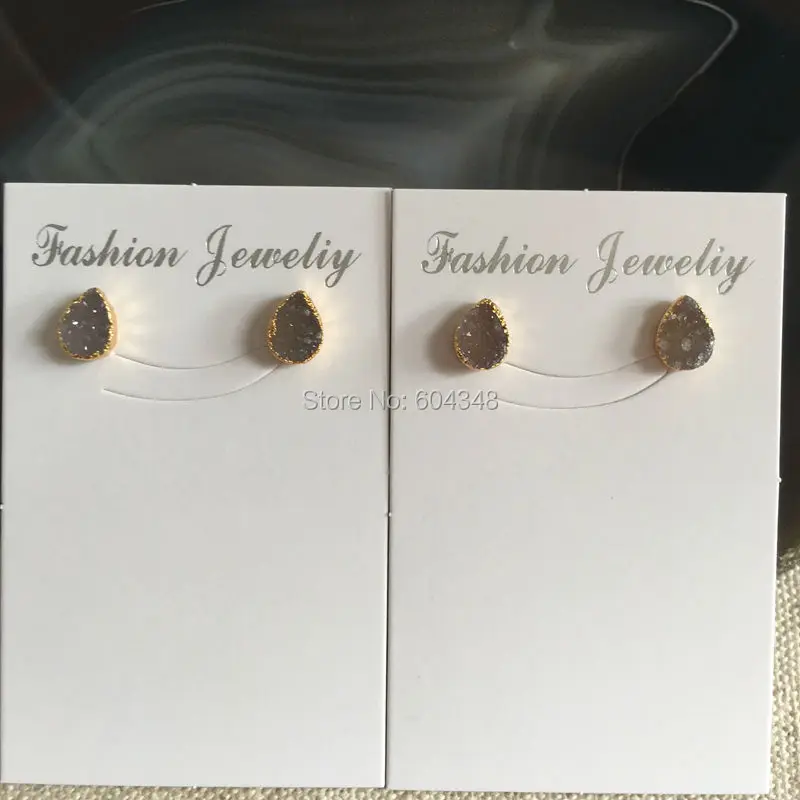5 пар серьги гвоздики из искусственного кварца 6x8|drop stud earrings|stud earringsquartz earrings |