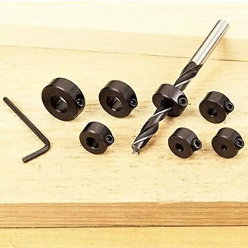 7x3-12 мм набор сверл для деревообработки ручные инструменты воротники остановки