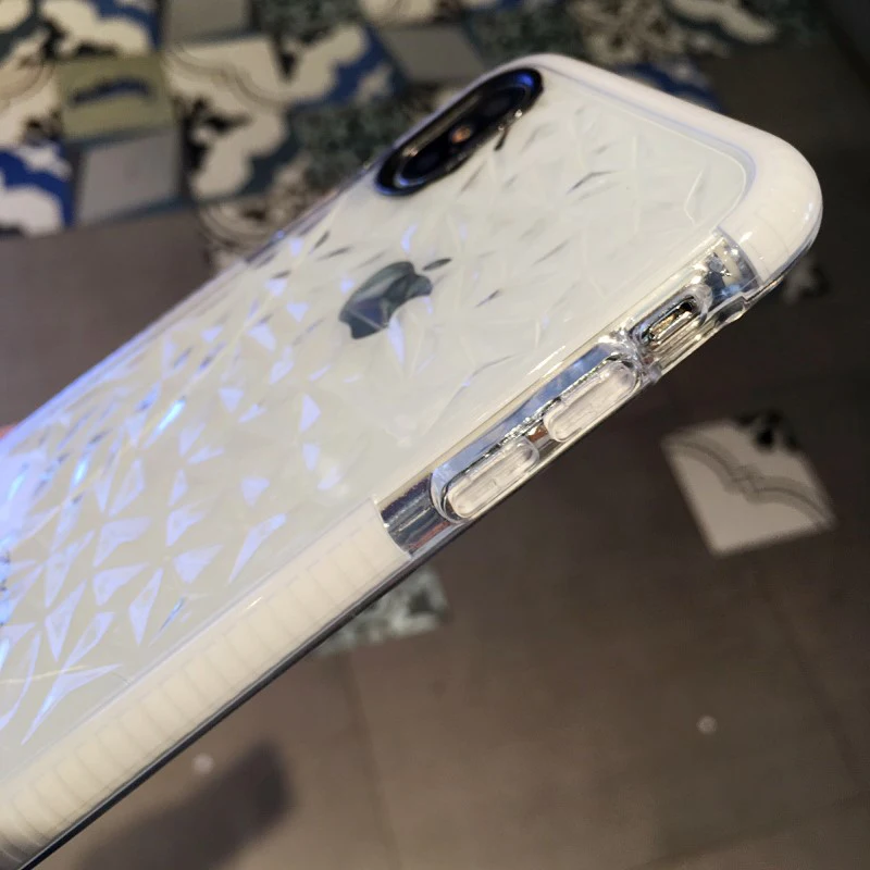 Роскошный чехол для телефона с алмазным узором iPhone X XR XS Max TPU Силиконовый