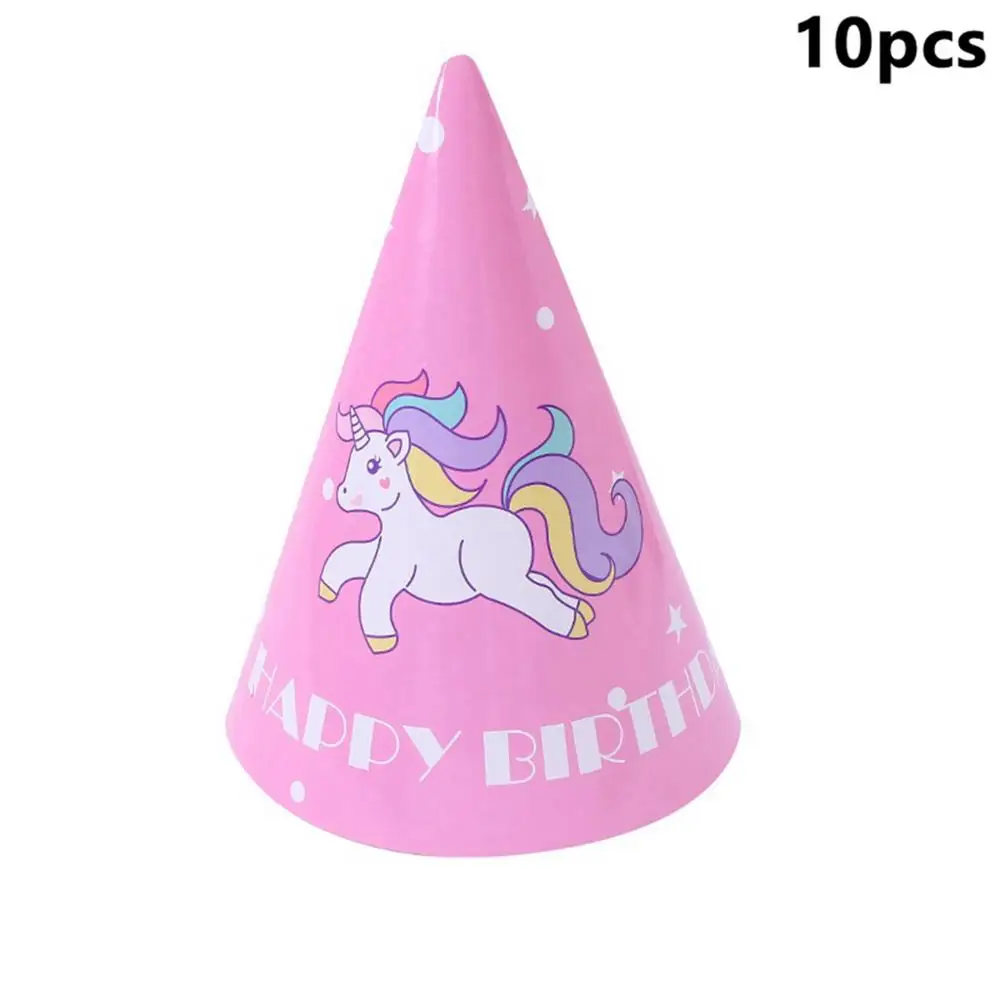 Pink Hats Taoup розовый Unicornio Paltes Parper салфетки Единорог одноразовая посуда с днем рождения Единорог вечерние принадлежности Babyshower события - Цвет: Pink Hats