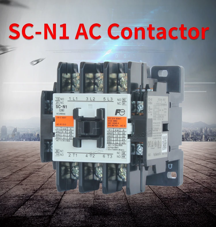 Контактор переменного тока AC24V 380V 220V 110V 3NO2NO1NC SC-N1 катушки