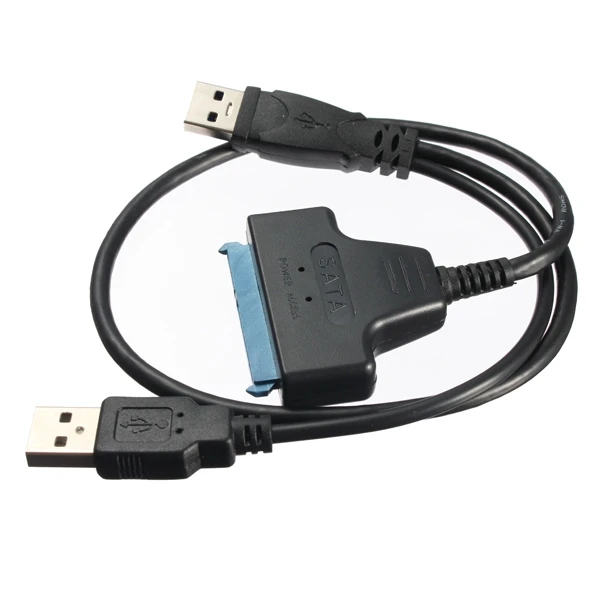 Новое поступление 1 шт. 5 Гбит/с USB 3 0 штекер к SATA 22Pin 7 + 15 кабель адаптер с питанием 2