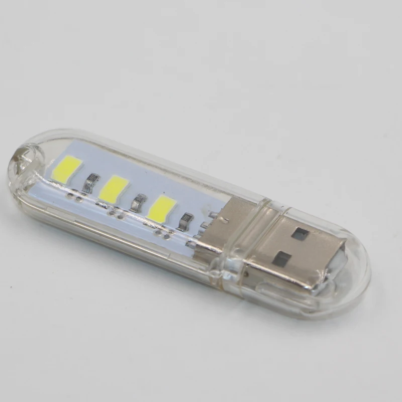 USB 5 В светодиодный ночник 3 светодиода 8 светодиодов SMD5730 чип белый/теплый белый