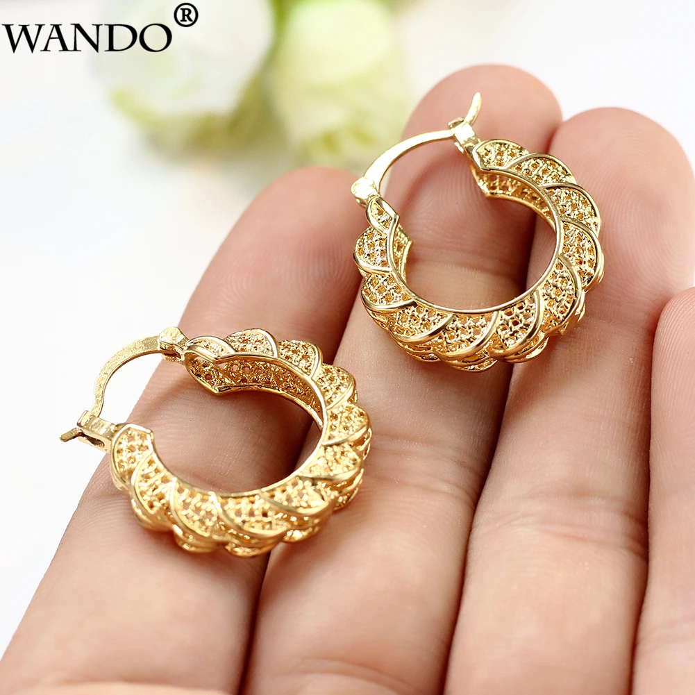 WANDO эфиопские французские украшения золотой цвет национальные медные серьги для