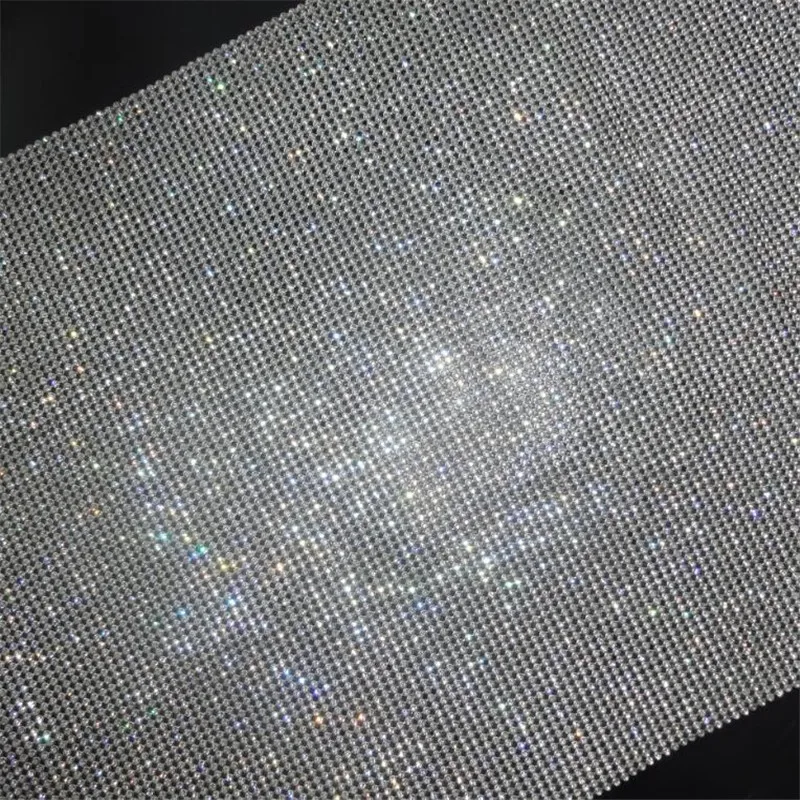 1 шт./30x20 см серебристый тон AAA Symphony прозрачный алмаз алюминиевая сетка горячий