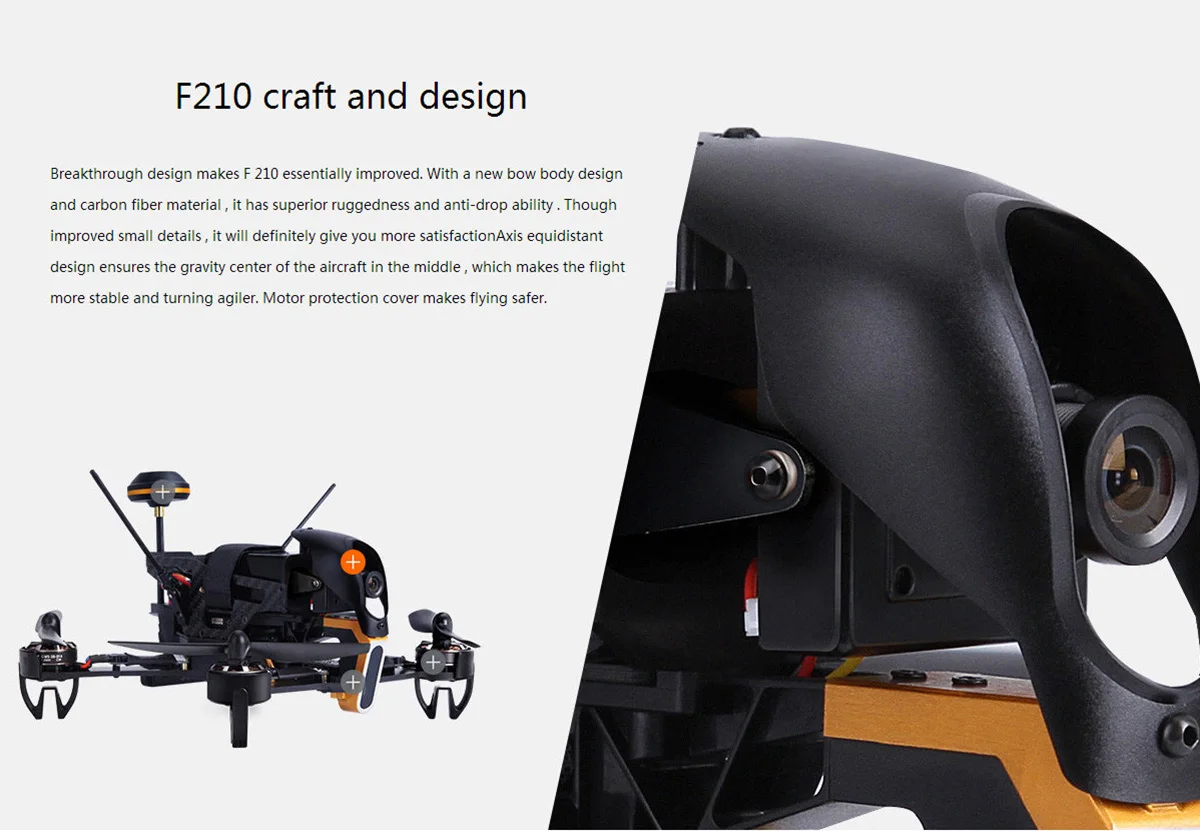 Дрон Walkera F210 5,8G FPV 700TVL HD Дрон с камерой Квадрокоптер rc вертолет F3 Контроллер полета 7CH гоночный