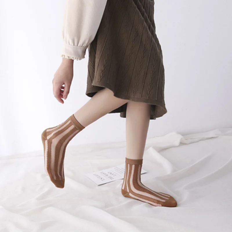 Женские шелковые носки летние однотонные хлопковые короткие тапочки женские